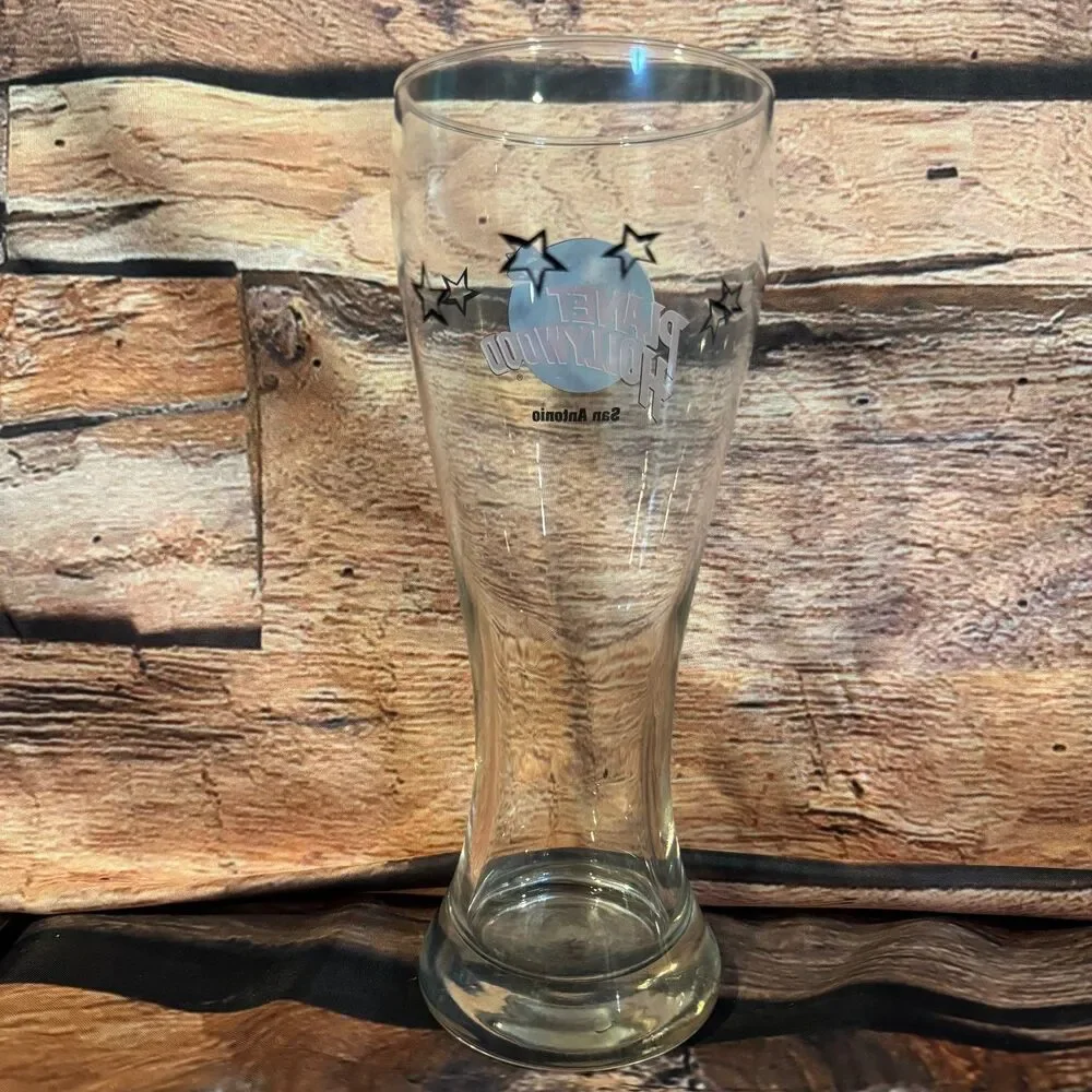 Planet Hollywood San Antonio Pilsner Glass Clear Restaurant Memorabilia